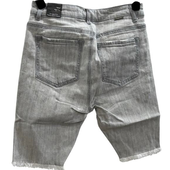 tractr Nina High Rise Slim Fit Cut Off Shorts Size 0/25 - Picture 2 of 6